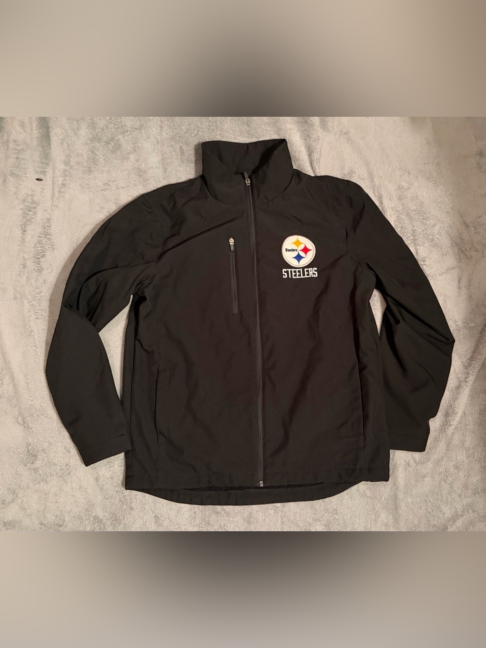 NFL Team Apparel Pittsburgh Steelers Mens Medium  Jacket Coat Embroidered